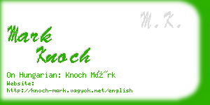 mark knoch business card